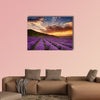 Stunning landscape with lavender field at sunrise multi panel canvas wall art