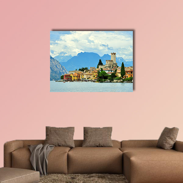 Malcesine on Garda Lake, Italy Multi panel canvas wall art