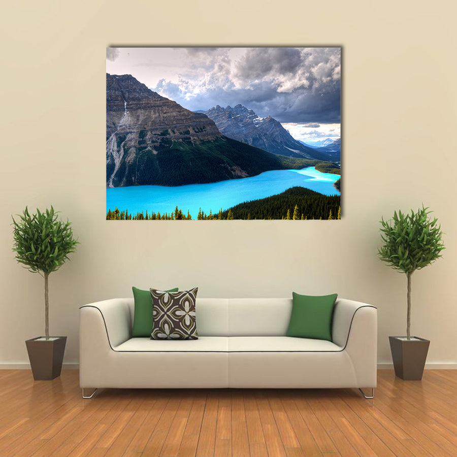 Peyto Lake at Canadian Rockies Multi panel canvas wall art