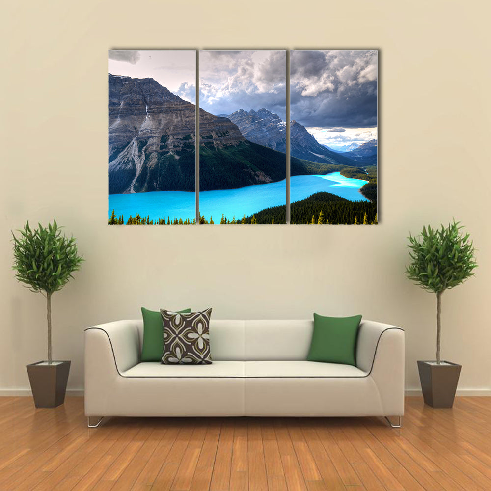 Peyto Lake at Canadian Rockies Multi panel canvas wall art
