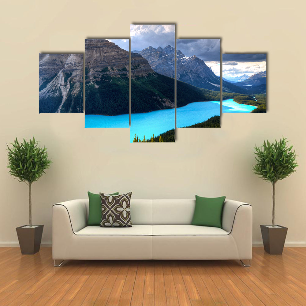 Peyto Lake at Canadian Rockies Multi panel canvas wall art