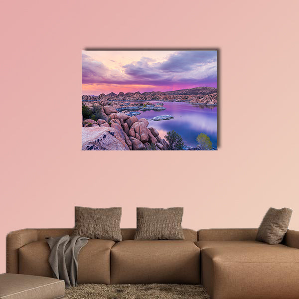 Watson Lake Prescott Arizona Sunset multi panel canvas wall art