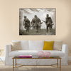 German soldiers. WW2 reenacting Multi Panel Canvas Wall Art