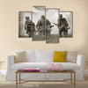 German soldiers. WW2 reenacting Multi Panel Canvas Wall Art