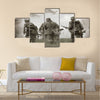 German soldiers. WW2 reenacting Multi Panel Canvas Wall Art