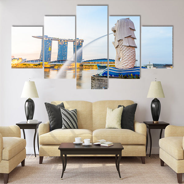 Amazing Singapore skyline Multi panel canvas wall art