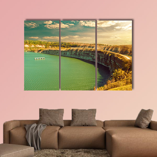 Fall River canyon view multi panel canvas wall art