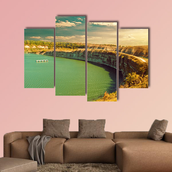 Fall River canyon view multi panel canvas wall art