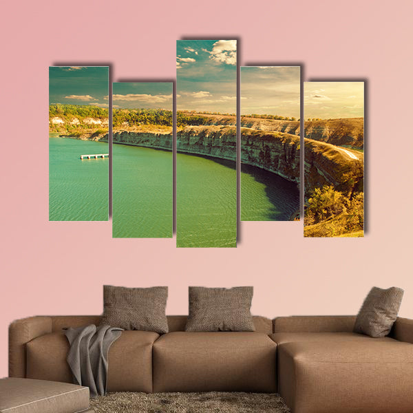 Fall River canyon view multi panel canvas wall art