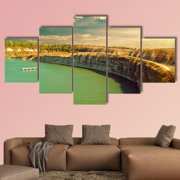 Fall River canyon view multi panel canvas wall art