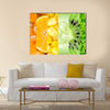 Healthy food background, collection with different fruits, berries and vegetables Multi panel canvas wall art