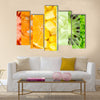 Healthy food background, collection with different fruits, berries and vegetables Multi panel canvas wall art