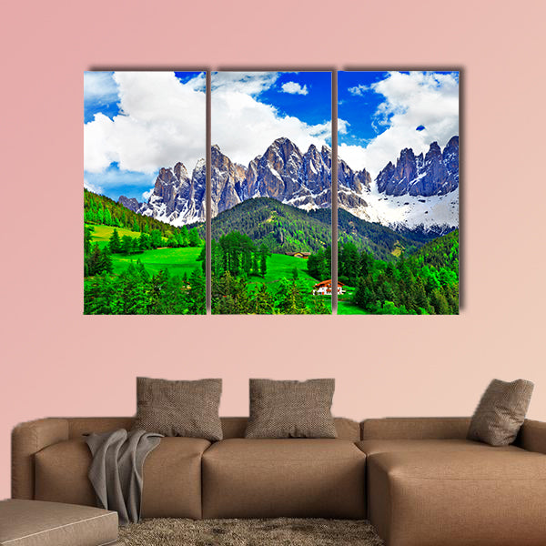 Alpine scenery, Dolomites, Italy Multi panel canvas wall art