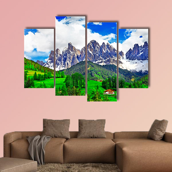 Alpine scenery, Dolomites, Italy Multi panel canvas wall art