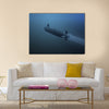 submarine under water rear view Multi panel canvas wall art