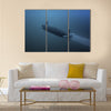 submarine under water rear view Multi panel canvas wall art