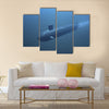 3D submarine under water front view Multi panel canvas wall art