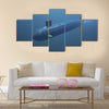 3D submarine under water front view Multi panel canvas wall art