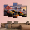 Ocean coast at sunset panorama Norway Multi Panel Canvas Wall Art