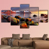 Ocean coast at sunset panorama Norway Multi Panel Canvas Wall Art