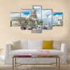 Street Scene To The Capitol Buildiing In Old Havana Multi Panel Canvas Wall Art