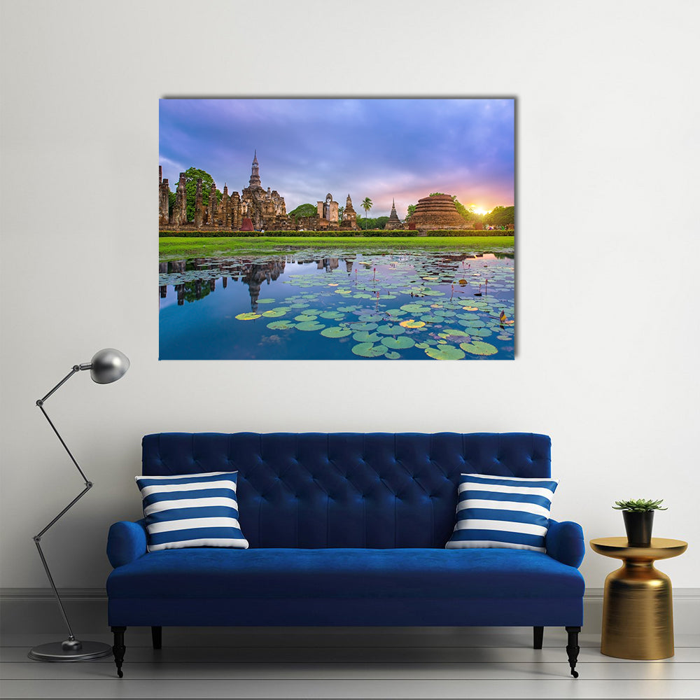 Sukhothai historical park Thailand Multi panel canvas wall art