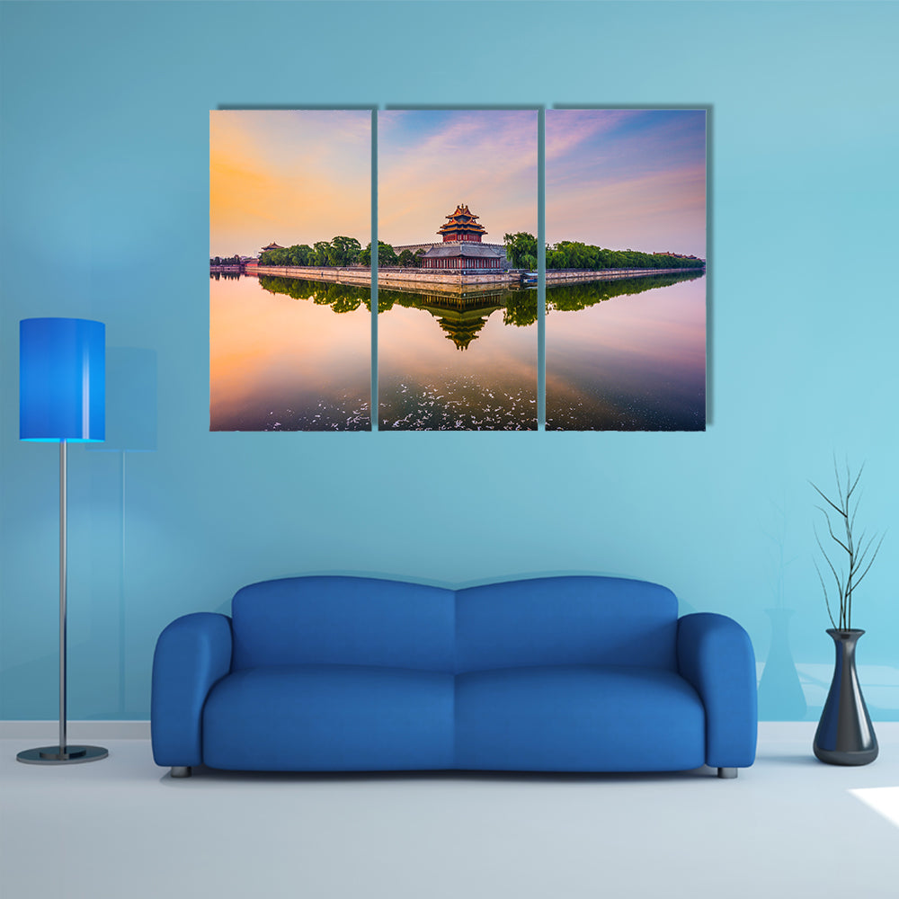 Beijing, China at the Imperial City north gate multi panel canvas wall art