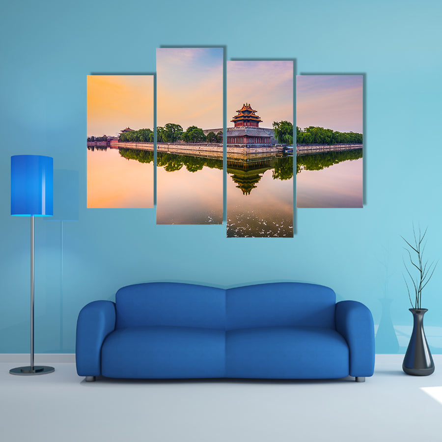 Beijing, China at the Imperial City north gate multi panel canvas wall art