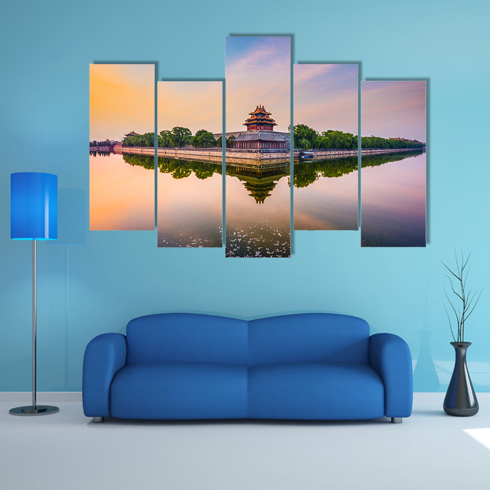Beijing, China at the Imperial City north gate multi panel canvas wall art