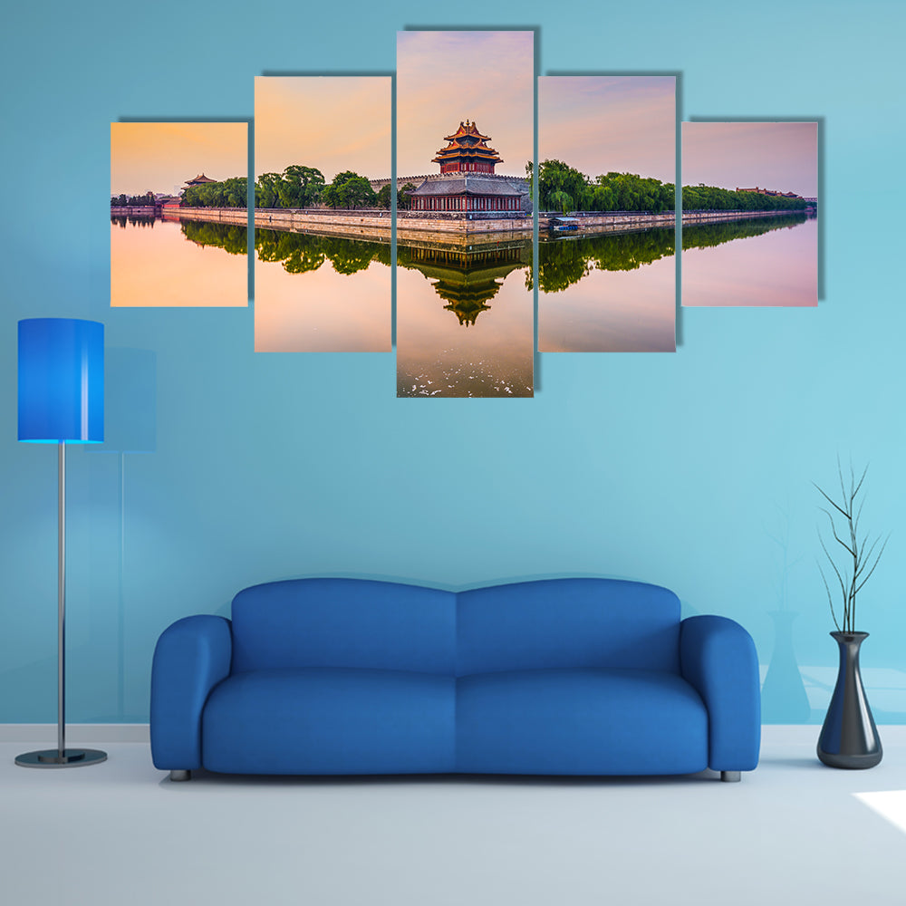 Beijing, China at the Imperial City north gate multi panel canvas wall art