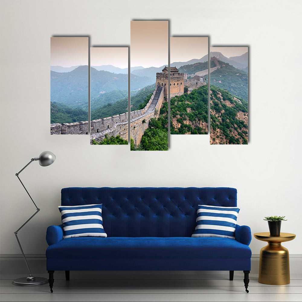 Great Wall of China Unrestored sections at Jinshanling Multi panel canvas wall art