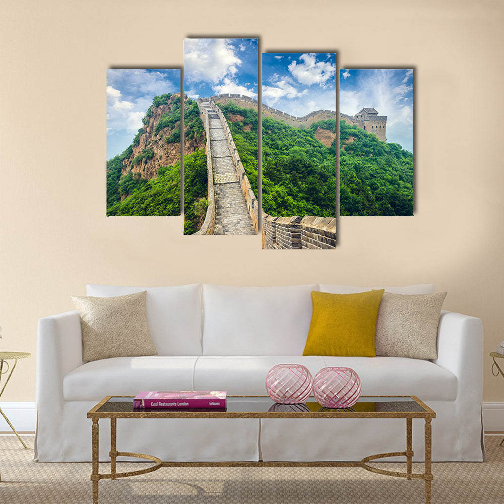 Great Wall of China Unrestored sections at Jinshanling multi panel canvas wall art