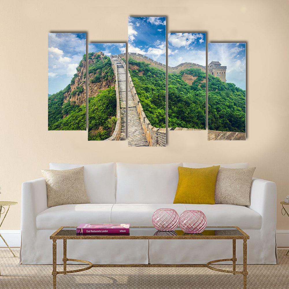 Great Wall of China Unrestored sections at Jinshanling multi panel canvas wall art