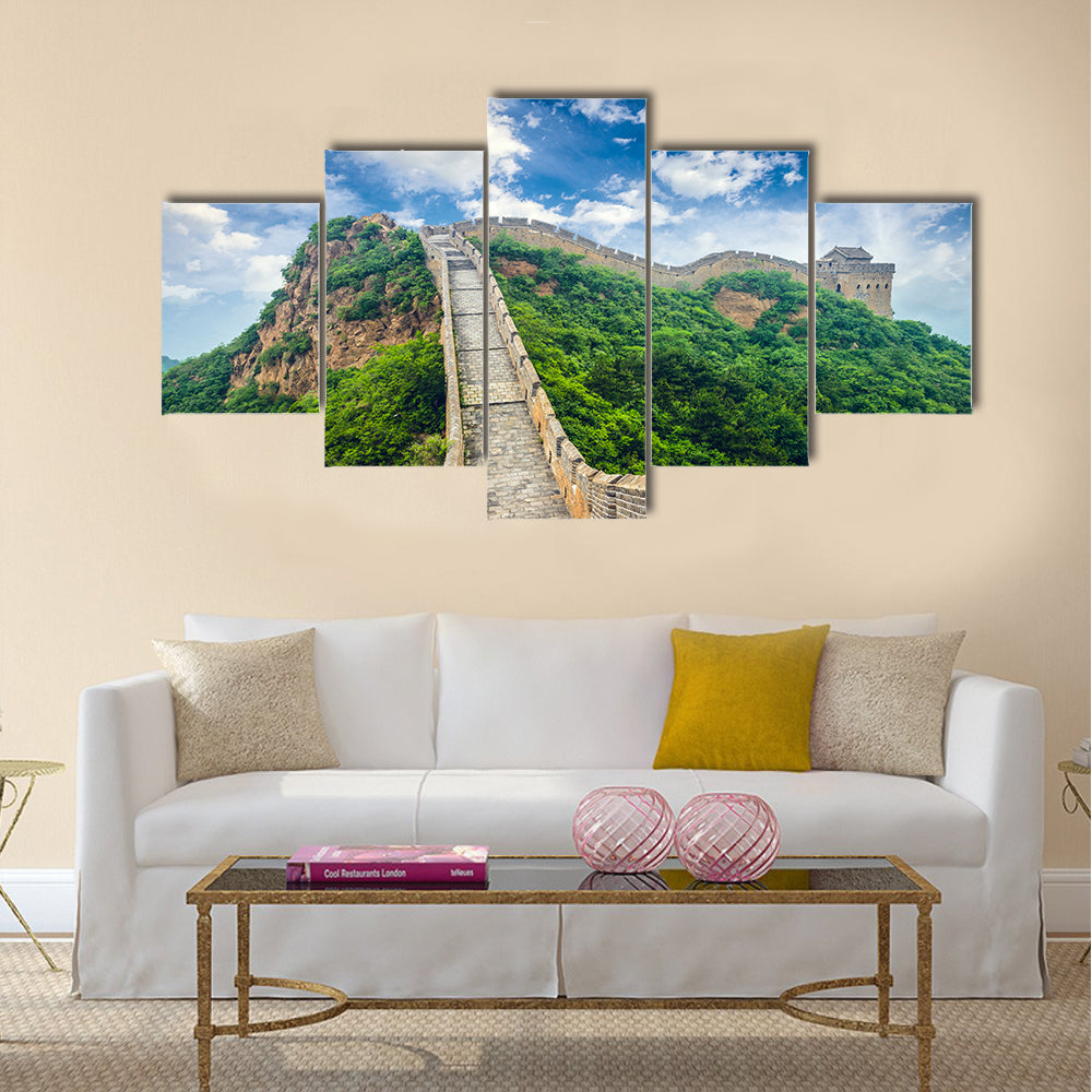 Great Wall of China Unrestored sections at Jinshanling multi panel canvas wall art