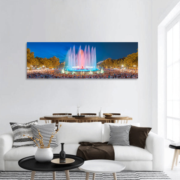 Magic Fountain panoramic canvas wall art