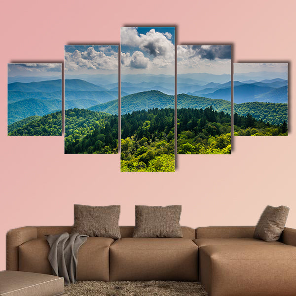 View of the Blue Ridge Mountains seen from Cowee Mountains wall art