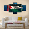 Palestine Under Water Sea Flag National Torn Bubble 3D Multi panel canvas wall art