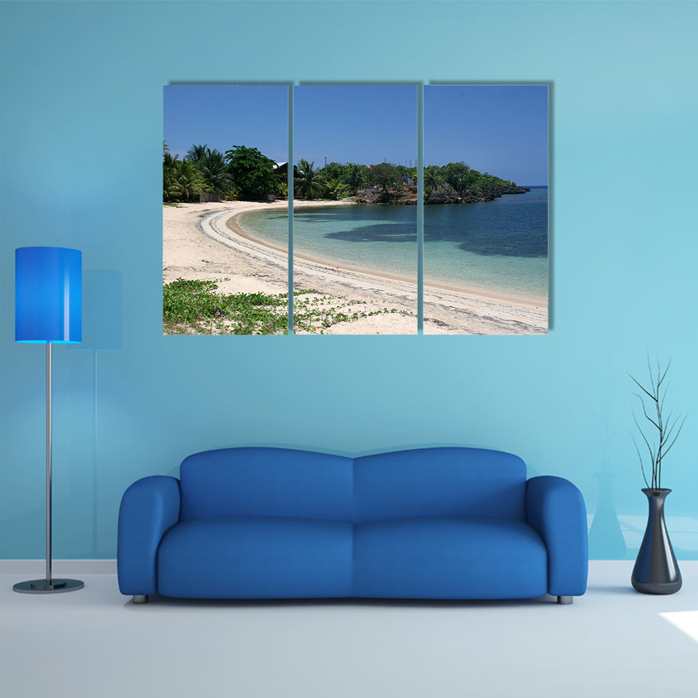 One of the beaches at Roatan, Honduras Multi panel canvas wall art