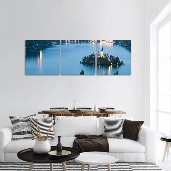 Bled Lake panoramic canvas wall art