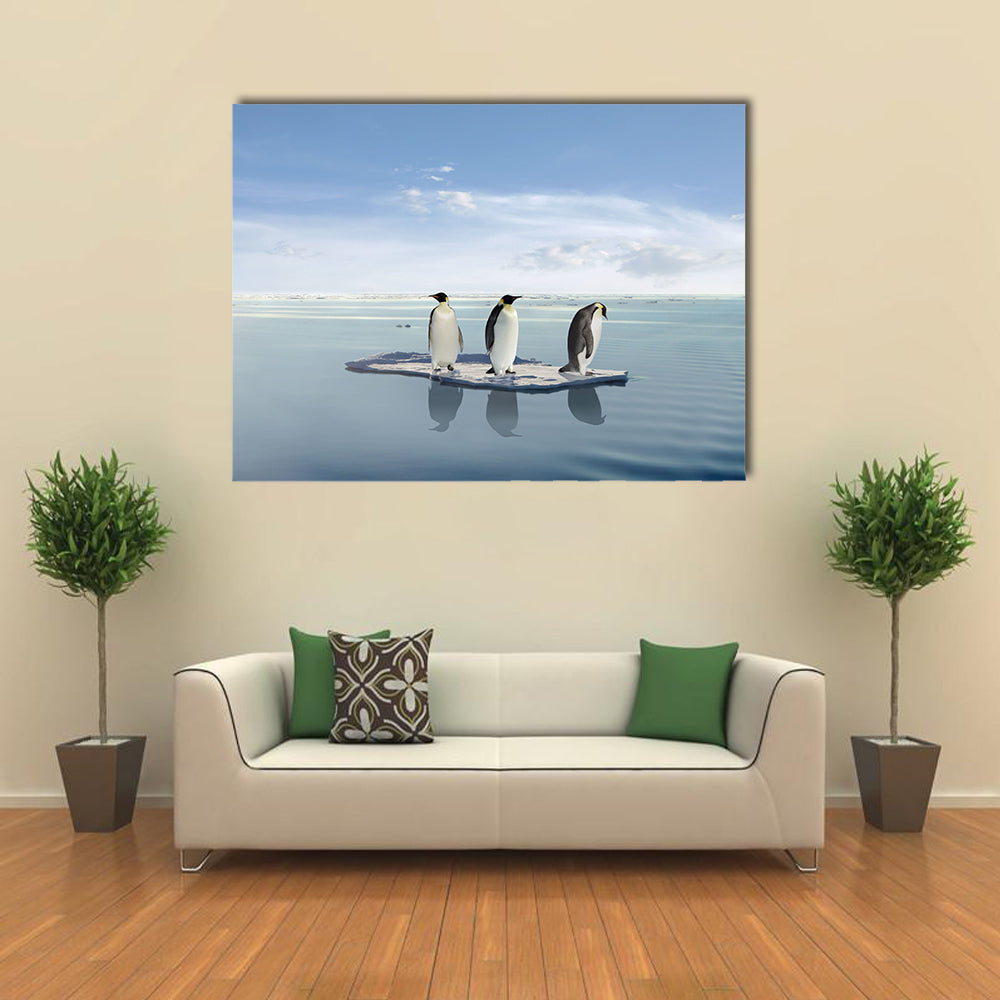 The Last Penguin Survivors Multi Panel Canvas wall Art