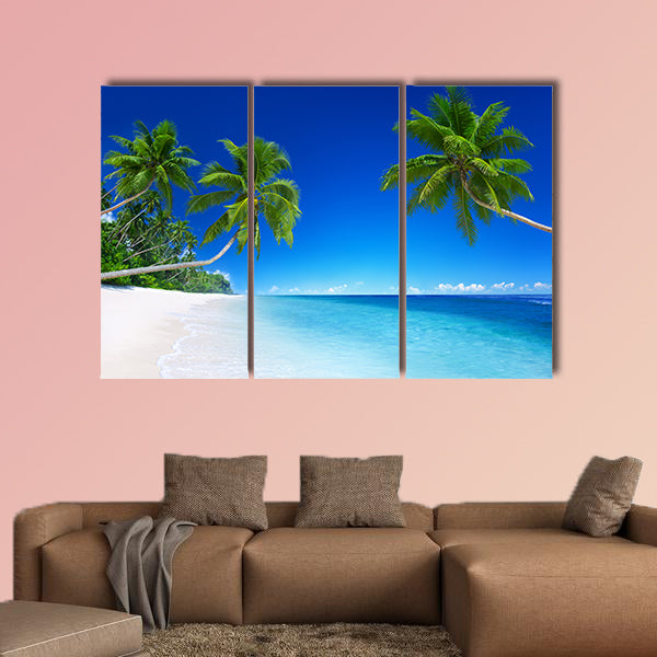 Tropical paradise multi panel canvas wall art