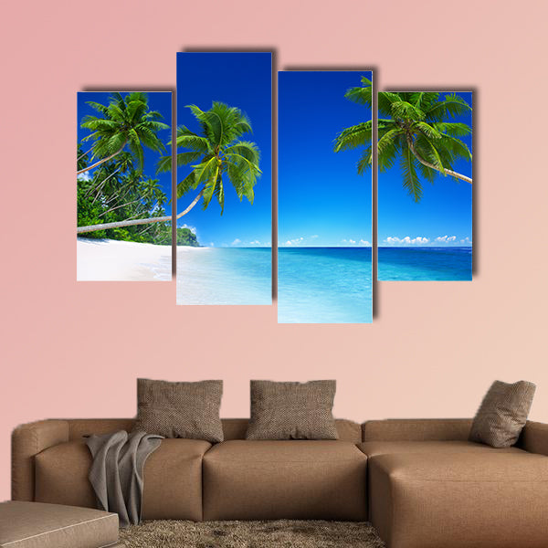 Tropical paradise multi panel canvas wall art