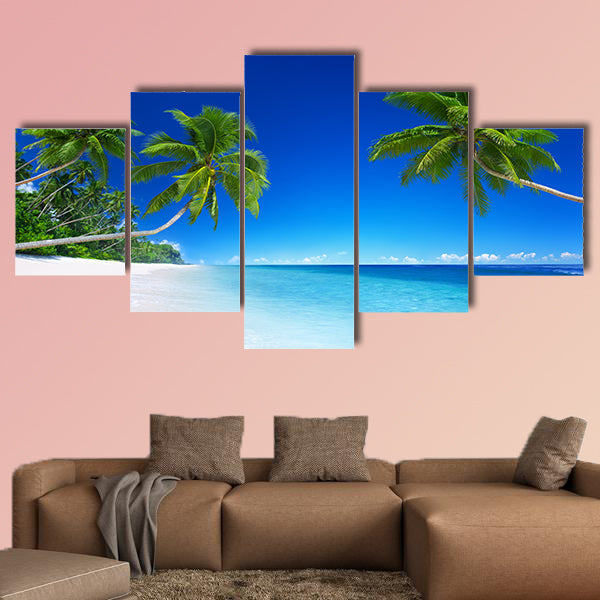 Tropical paradise multi panel canvas wall art