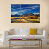 Farmland with grazing sheep and Mount Cook Multi Panel Canvas Wall Art