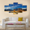 Farmland with grazing sheep and Mount Cook Multi Panel Canvas Wall Art