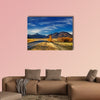 Farmland with grazing sheep and Mount Cook multi panel canvas wall art