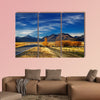 Farmland with grazing sheep and Mount Cook multi panel canvas wall art