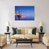 View of skyline and buildings from malecon Multi panel canvas wall art