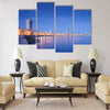 View of skyline and buildings from malecon Multi panel canvas wall art