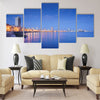 View of skyline and buildings from malecon Multi panel canvas wall art